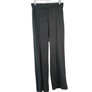 Charcoal Gray Women’s Lounge Pants Elastic Waist Lightweight Size M Polyester Bl
